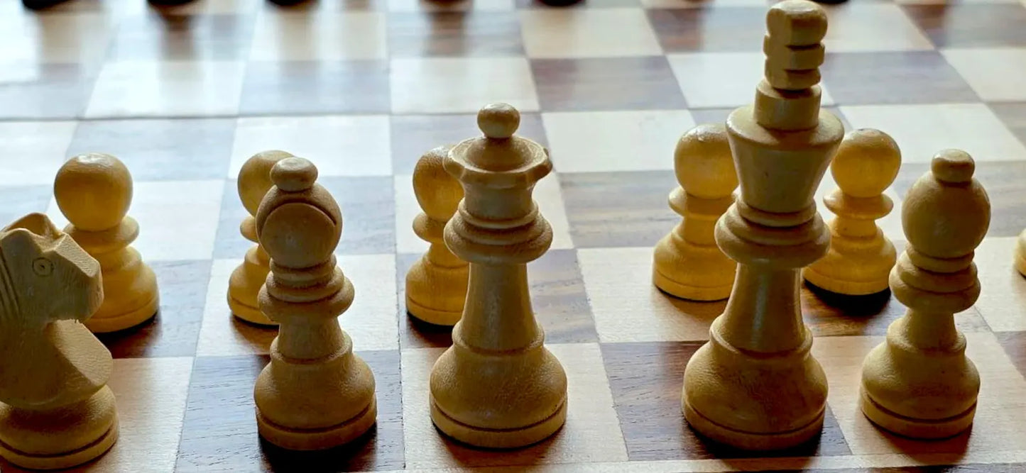 12-Inch Handcrafted Magnetic Foldable Wooden Chess Set – Acacia & Maple | Made in India